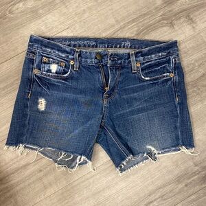 J Crew Vintage Matchstick Size 27 Denim Jean Cutoff Shorts